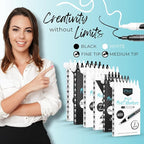 White+Black Paint Pen (8-Pack) Extra Fine Tip Made in Japan | Bold Color+100% Coverage | For Rock, Wood, Glass, Paper, Fabric, Canvas, Metal and More! | 0.7mm Paint Pens | Acrylic Paint Pens
