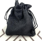Palmhomee Pack of 25 Burlap Gift Bags with Drawstring Linen Jewelry Pouches Wedding Hessian Jute Bags for Birthday Jewelry and Treat Pouches Party Wedding Favors Gift Art and DIY Craft (2.8x3.6 Inch, Black)