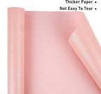 NESCCI Pink Matte Wrapping Paper,Solid Color Pearly-Lustre Paper,Gift Wrapping Paper,Perfect for Wedding,Valentine's Day,Birthday, Christmas,Baby Shower,DIY Bouquet (17 Inches X 32.8 Feet)
