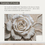 AFZEVEB-3D Rose Flower Wallpaper Large Floral Wall murals for Bedroom 136"x96"(Not Peel and Stick)