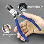 VCELINK Wire Cutters, 6-inch Side Cutter, CR-V Small Flush Cutter, 2 Pack Professional Small Wire Cutter with Spring-loaded for Artificial Flowers, Floral, Jewellery Making, and DIY Model Making