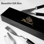 PHOENIX High Flexible Palette Knife Set, 5 Pieces Stainless Steel Painting Knives (31,43,44,46,51) Art Knife with Wood Handle, Paint Spatula for Oil Acrylic Paint - Painting Tools for Artists
