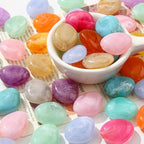 80pcs Acrylic Beads Large Imitation Marble Bead Vintage Colors Beads for Jewelry Making Bracelet Necklace Craft Making Supplies(19 * 23light)