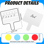 Seajan 18 Pcs Magnetic Paddle Set Education Dry Erase Double Side Handheld Answer Board with Magnetic Counters Discs Phonemic Awareness Phonics Games Toy for Students Kids Teaching Supply (Bright)