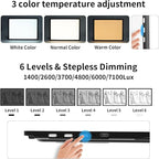 TOHETO Rechargeable A4 Light Board with Stand, Bag, Super Bright Magnetic Light Pad with Side Buttons, Wireless Light Box for Tracing and Drawing, Cordless Light Table for Diamond Painting, Sketching