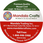 Mandala Crafts 2mm 109 Yards Tan Cotton Waxed Cord for Jewelry Making Bracelet Cord Waxed String - Beading String Thread Jewelry Cords for Necklaces String