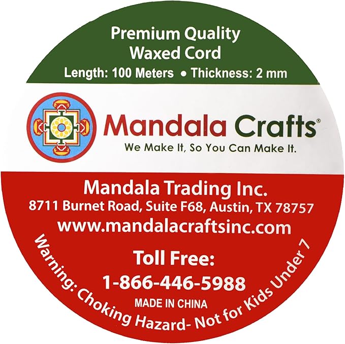 Mandala Crafts 2mm 109 Yards Lilac Cotton Waxed Cord for Jewelry Making Bracelet Cord Waxed String - Beading String Thread Jewelry Cords for Necklaces String