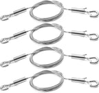 4Pcs 2m x 1.5mm Adjustable Picture Hanging Wire Kit,Heavy Duty Stainless Steel Rope for Hanging Mirrors,Frames,Lamps,Holds Up to 66lbs(30kg)