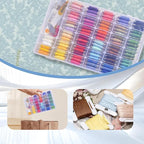 Embroidery Thread Organizer, 2 PCS Embroidery Floss Organizer, Removable with 150 White Floss Bobbins and Two Stickers, 1*Manual Winding Machine Suitable for Cross Stitch, DIY Sewing