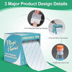 Lab Sealing Film Sheets, 1.2 inches (3cm) × 4 inches (10cm) (100pcs), Pre-Cut Plastic Wrap in Hard Case for Petri Dishes, Labware, Cryo Storage, Plant Grafting (BM-PSF-03)