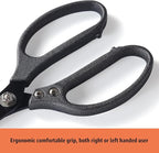 Heavy Duty All Purpose Scissors, Stainless Steel Blades, Frosted Gray Comfort Grip Handle, 8.5 Inch Professional Multipurpose Utility Sharp Shears for Kitchen, Garden, Office, Craft, Sewing