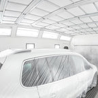 HARFINGTON Pre-Taped Masking Film 78.7" x65.6ft Double Adhesive Tape and Drape Painters Plastic Drop Cloth Film with Tape Plastic Sheeting for Automotive Painting Covering
