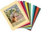 ZBEIVAN 12 Packs Mixed Colors 11x14 Picture Frame Mats for 8.5x11 Photos, Artworks and Prints, White Core Bevel Cut Frame Mattes
