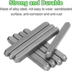 HARFINGTON 36pcs Metal Stamping Kit 5/32" (4mm) Steel Uppercase Letter and Number Punch Set (A-Z / 0-8 / "&" Symbol) Punch Press Tool with Case for Imprinting Metal Plastic Wood Leather