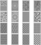 CHGCRAFT 16 Sheets Abstract Floral Clay Texture Mat Seamless Flower Pattern Polymer Clay Texture Sheets DIY Tools for Pottery Earring Jewelry Making Stamp Engraving Machines, 4x2.6inch