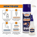 FIX & FUSION Ca Super Glue (1.77 Oz) with Activator Spray (6.76 Fl Oz) Set, Fast Adhesive/Cyanoacrylate Glue & Instant Activator for Woodworking, Plastic, Rubber, Granite, DIY & Industrial, (2 Pack)