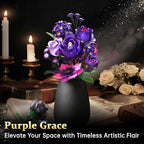 Gothic Rose Bouquet Building Set, Compatible with Lego Flowers, Halloween Botanical Collection for Home Decor, Creative Gifts for Valentine’s Day, Birthday & Teen Girl Gifts