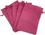 Palmhomee Pack of 25 Burlap Gift Bags with Drawstring Linen Jewelry Pouches Wedding Hessian Jute Bags for Birthday and Treat Pouches Party Wedding Favors Gift (5x7 Inch, Fuchsia)