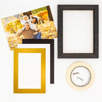 Pack of 25 Acid Free 8.5x11 Mats Bevel Cut for 7x9 Photos - Metallic Gold Precut Matboards For Pictures, Photos, Framing - 4-ply Thickness