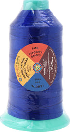 Mandala Crafts Bonded Nylon Thread Royal Blue Heavy Duty Sewing Threads - 800 YDs Size 277 840D T270 Tex 270 Thread for Leather Jeans Weaving Outdoor Marine Upholstery Threads