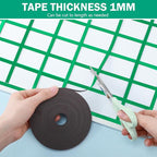 Magnetic Tape Roll Thin Strips, 0.39 Inch x 33 Feet Magnetic Board Dividers Whiteboard Graphic Decorative Tape Marking Line for Classroom Office Art Accessories(Green)