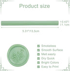 Yoption 15 Pieces Sage Green Glue Gun Sealing Wax Sticks for Wax Seal Stamp, Great for Wedding Invitations, Envelopes, Cards, Christmas Gift Ideas, Wine Packages
