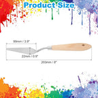 PATIKIL Art Spatula, No.12 22mm Stainless Steel Flexible Palette Knife Painting Knife Painting Spatula Oil Painting Mixing Scraper with Wood Handle for Canvas Acrylic Painting, Brown