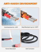 12 Gauge Wire, 12 AWG 2 Conductor Electrical Wire, Flexible/Oxygen-Free Tinned Copper/Stranded PVC 12/2 Cord for Automotive, Marine, LED Strips, Solar, RV, Lighting (100FT)