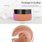 Ceya Chameleon Mica Powder, 1.8oz/ 50g Rosa Champagne Chrome Nail Powder, Cosmetic Grade Pearlescent Effect Color Shift Pigment for Epoxy Resin, Makeup, Nail Polish, Soap Dye, Candle Making, Craft