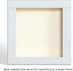 PHOENIX 10x10 Inch 6 Pack Artist Canvas - Square Stretched Canvases for Painting - 3/4 Inch Profile, 100% Cotton 11 Oz. Gesso Primed White Blank Professional Canvas Oil & Acrylic Paints