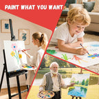 Simetufy 12 Pack 16x20 Inch Flat Canvas Panels Large Painting Canvas Boards - 8 Oz Triple Primed 100% Cotton Acid Free White Blank for Acrylic, Oil Paints