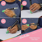 Crafts 4 All Liquid Chalk Markers For Blackboard Signs, Bistro Menu, Car Window Glass - Dry Erase, Washable - 13 Colored Chalk Pens w/Reversible Tips & Tweezers - Bonus White Chalkboard Marker!