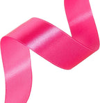 1 Inch Rose Red Solid Satin Ribbon, 50 Yards Craft Fabric Ribbon for Gift Wrapping Floral Bouquets Wedding Party Decoration