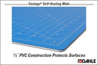 Dahle Vantage 10693 Premium Self-Healing Cutting Mat, 24"x36", 1/2" Grid, 5 Layers for Max Healing, Perfect for Crafts & Sewing, Blue