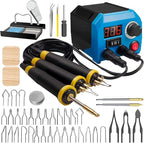 LH55-Z2-NS3 wood burning pen Wood Burning Tool Pen 200~750℃, Wood Burning kit with Digital Thermometer,3 pyrographic Wood Burning pens, 3 solid copper pen tips, 33 Wood Burning Pen Tips