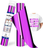 TECKWRAP Heat Transfer Vinyl Metallic Foil HTV - 12" x 5ft Chrome Iron on Vinyl for All Cutter Machine Heat Press Vinyl for Shirts Easy to Cut & Weed (Rose Red)