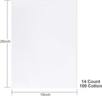 Aida Cloth 14 Count Cross Stitch Fabric,19×28inch (14CT, White)