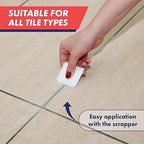 Tile Grout, Repair Kit, 2 Pack Grout Filler, Restore & Renew Tile Joints Line, Fast Drying Tile Grout Paint Squeeze Tube for Bathroom Shower Kitchen Floor, Waterproof (17.6 oz, Grey)