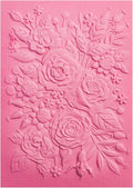 BAOFALI 3D Embossing Folder for Card Making,Rose Garden Clear Plastic Texture Fades Embossing Folder Template for Scrapbooking and Other Paper Craft Album Stamps DIY Decoration 6.3" L x 4.5" W