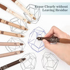 BAYTORY 8Pcs Cute Retractable Erasable Gel Pens, Blue and Black Ink Pen with Eraser Clear, Smooth Writing Comfortable to Use for Note Taking Marking Planner Crossword Puzzles (Coffee)