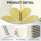 Yahenda 36 Pcs Spiral Notebook Bulk A5 Journal Lined 8.3'' x 5.5'' Writing Composition Paper Small Notepad Subject Notebook for Students Office Business Back to School Supplies (Dark Gray)