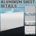 1 Pack 5052 Aluminum Sheet Metal 12" x 24" Aluminum Plate 1/8 (0.125'') Inch Thickness Rectangle Metal Panels for Industry Crafting Handcraft DIY Projects