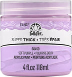 FolkArt Super Thick Acrylic Paint with a Textured Finish, Soft Purple, 4 oz