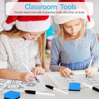 Dry Erase LapBoards, PANDRI 12 Pack Double Sided 12.5 x 9 Inch Whiteboards with 12 Erasers and 12 Markers, Dry Erase Boards for Kids Students Classroom Teacher Supplies