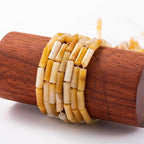 Natural Yellow Jade Cylinder Tube Beads 4x13mm 38cm/str Loose Semi Gemstone Stone Beads for Making Bracelets Necklace Earrings