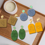 CHGCRAFT Polymer Clay Texture Sheets - 12 Zodiac Signs Silicone Stamp for Divination - Clear Mat Tools for Jewelry Earring Making, 5.5x5.5inch