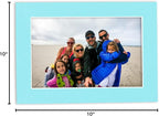 8x10 Mat for 6x8 Photo - Precut Aquamarine Blue Picture Matboard for Frames Measuring 8 x 10 Inches - Bevel Cut Matte to Display Art Measuring 6 x 8 Inches - Acid Free ONE MAT