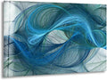 My Photostation.com 30Wx24H'' Blue Energy Abstract Wall Art – Fluid Motion Glass PrintTempered Glass Printing Wall Decor Large Wall Art Wall Hangings