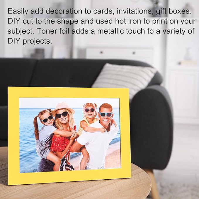 MECCANIXITY 50 Sheets Heat Reactive Foil, 20x29cm Bronze Foil Transfer Sheets Toner Reactive Foil Transfer Foil Sheets Hot Foil Stamping Paper for Crafts DIY Cardmaking Album Decoration