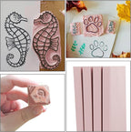 4 Pcs 8.5"x11" Rubber Carving Blocks, A4 Linoleum Blocks, Stamp Carving Blocks for Printmaking, Linocut Artists, Crafts and More,(Pink) by KUKLIPJIM.